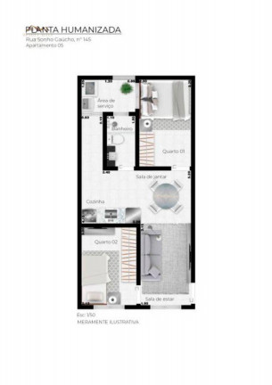 Imagem Apartamento com 2 Quartos à Venda, 40 m² em Jardim São Nicolau - São Paulo