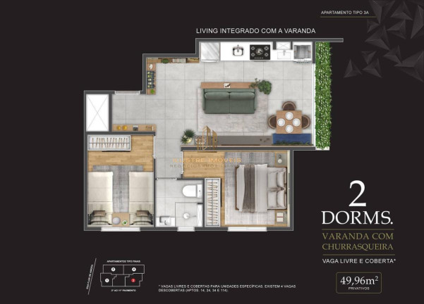 Imagem Apartamento com 2 Quartos à Venda, 49 m² em Jardim Das Flores - Osasco