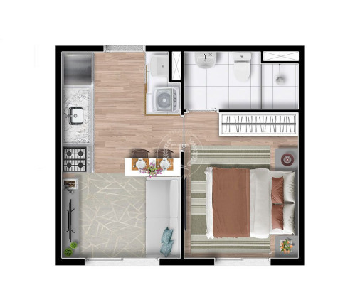 Imagem Apartamento com 1 Quarto à Venda, 25 m² em Vila Parque Jabaquara - São Paulo