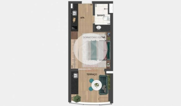 Imagem Apartamento com 1 Quarto à Venda, 30 m² em Santo Amaro - São Paulo