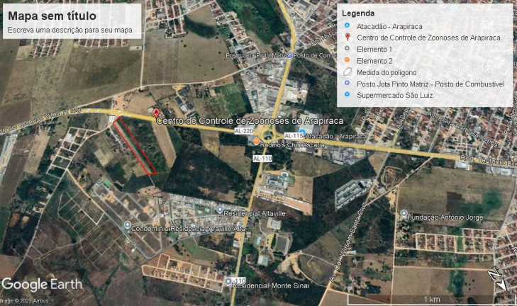 Terreno à Venda, 30.000 m² em Canafístula - Arapiraca
