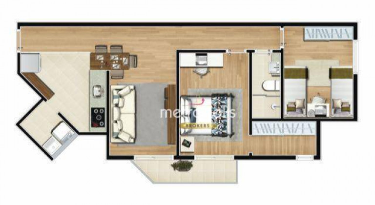Apartamento com 2 Quartos à Venda, 59 m² em Casa Branca - Santo André