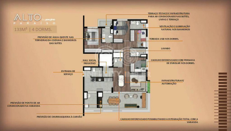 Imagem Apartamento com 4 Quartos à Venda, 135 m² em Paraíso - São Paulo