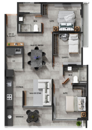 Imagem Apartamento com 2 Quartos à Venda, 61 m² em Camboinha - Cabedelo