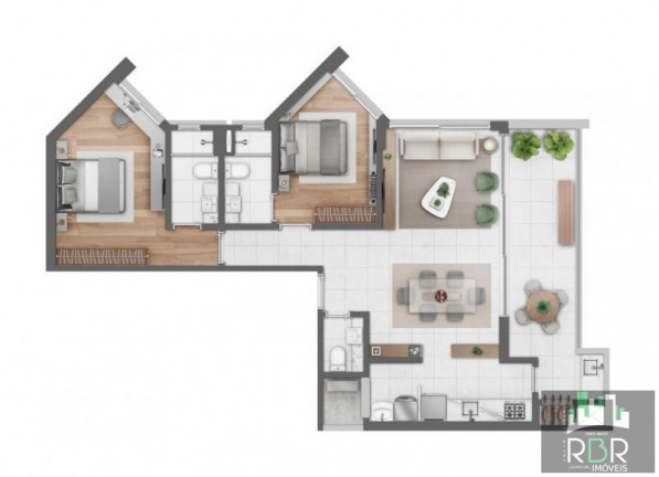 Imagem Apartamento com 2 Quartos à Venda, 94 m² em Torres