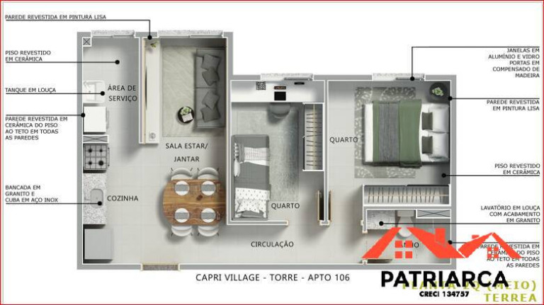 Imagem Apartamento com 2 Quartos à Venda, 43 m² em Notre Dame - Campinas