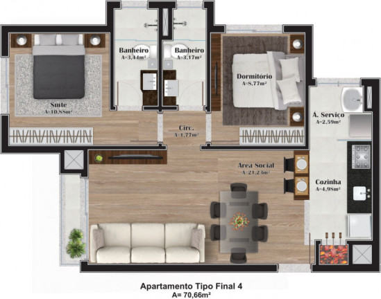 Imagem Apartamento com 2 Quartos à Venda, 73 m² em Vila Suíça - Gramado Imagem Apartamento com 2 Quartos à Venda, 73 m² em Vila Suíça - Gramado