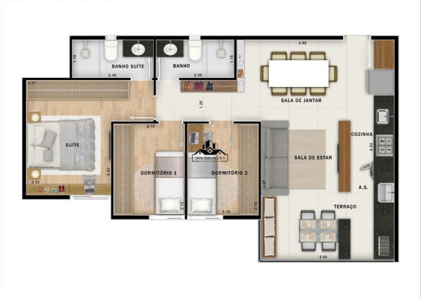 Imagem Apartamento com 3 Quartos à Venda, 65 m² em Vila Assunção - Santo André
