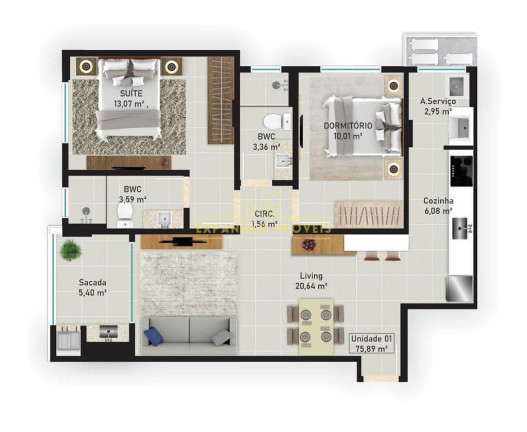 Imagem Apartamento com 2 Quartos à Venda, 137 m² em Barreiros - São José Imagem Apartamento com 2 Quartos à Venda, 137 m² em Barreiros - São José