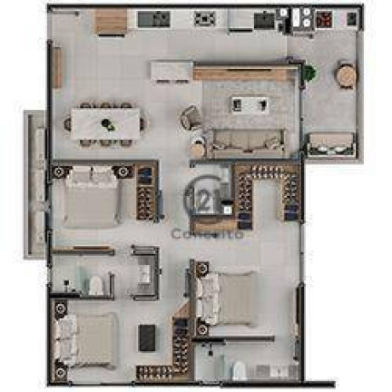 Imagem Apartamento com 3 Quartos à Venda, 111 m² em Estreito - Florianópolis Imagem Apartamento com 3 Quartos à Venda, 111 m² em Estreito - Florianópolis