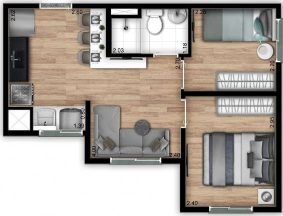 Imagem Imóvel com 2 Quartos à Venda, 32 m² em Jardim Da Pedreira - São Paulo