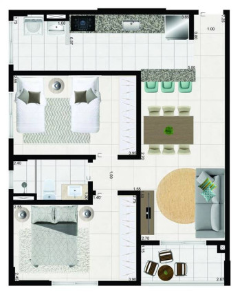 Imagem Apartamento com 2 Quartos à Venda, 62 m² em Umuarama - Mongagua