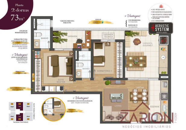 Imagem Apartamento com 3 Quartos à Venda, 73 m² em Parque Residencial Aquarius - São José Dos Campos