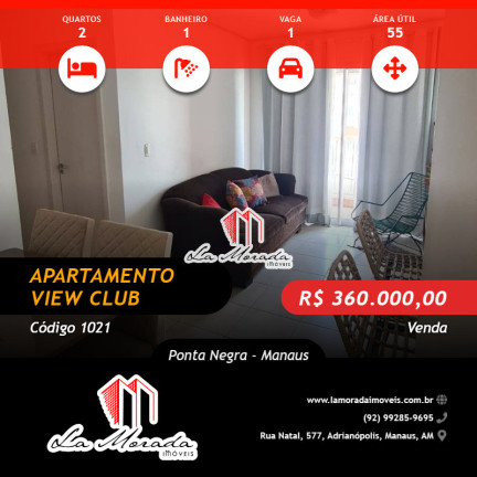 Apartamento com 2 Quartos à Venda, 55 m² em Ponta Negra - Manaus