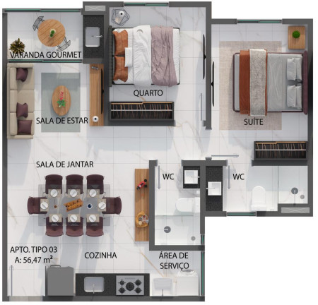 Imagem Apartamento com 3 Quartos à Venda, 105 m² em Bancários - João Pessoa Imagem Apartamento com 3 Quartos à Venda, 105 m² em Bancários - João Pessoa