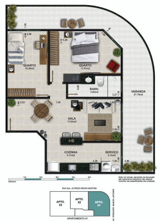 Imagem Apartamento com 1 Quarto à Venda, 53 m² em Braga - Cabo Frio Imagem Apartamento com 1 Quarto à Venda, 53 m² em Braga - Cabo Frio