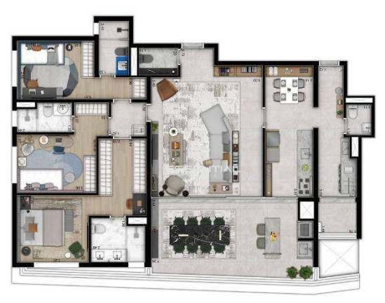 Imagem Apartamento com 3 Quartos para Alugar, 162 m² em Residencial Eco Village I - São José Do Rio Preto Imagem Apartamento com 3 Quartos para Alugar, 162 m² em Residencial Eco Village I - São José Do Rio Preto