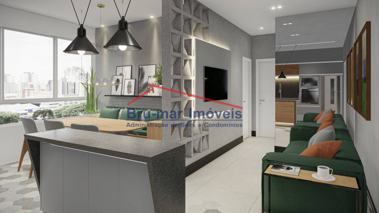 Apartamento com 2 Quartos à Venda, 55 m² em Campo Grande - Santos