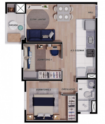 Imagem Apartamento com 2 Quartos à Venda, 44 m² em Itoupavazinha - Blumenau Imagem Apartamento com 2 Quartos à Venda, 44 m² em Itoupavazinha - Blumenau