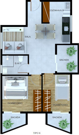 Imagem Apartamento com 2 Quartos à Venda, 45 m² em Parque Paineiras - São Paulo