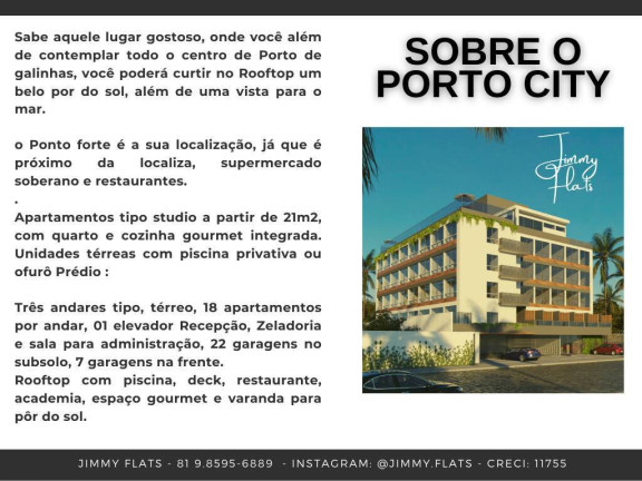 Imagem Apartamento com 1 Quarto à Venda, 22 m² em Centro, Porto De Galinhas - Ipojuca