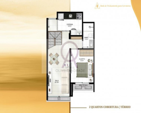 Imagem Imóvel com 1 Quarto à Venda, 45 m² em Piatã - Salvador