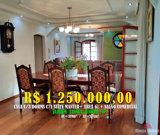 Casa com 4 Quartos à Venda, 319 m² em Jardim Tannus - Jundiaí
