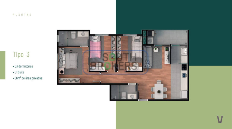 Imagem Apartamento com 3 Quartos à Venda, 66 m² em Santa Candida - Curitiba Imagem Apartamento com 3 Quartos à Venda, 66 m² em Santa Candida - Curitiba