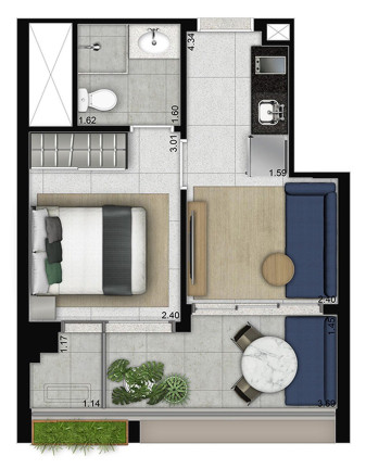 Imagem Imóvel com 1 Quarto à Venda, 23 m² em Sumarezinho - São Paulo