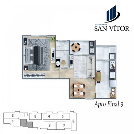 Imagem Apartamento com 1 Quarto à Venda, 42 m² em Centro - São Vicente