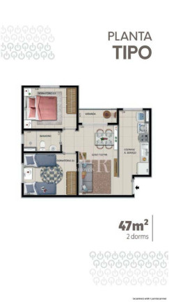 Imagem Apartamento com 2 Quartos à Venda, 47 m² em Loteamento São Vicente De Paula - Votuporanga Imagem Apartamento com 2 Quartos à Venda, 47 m² em Loteamento São Vicente De Paula - Votuporanga