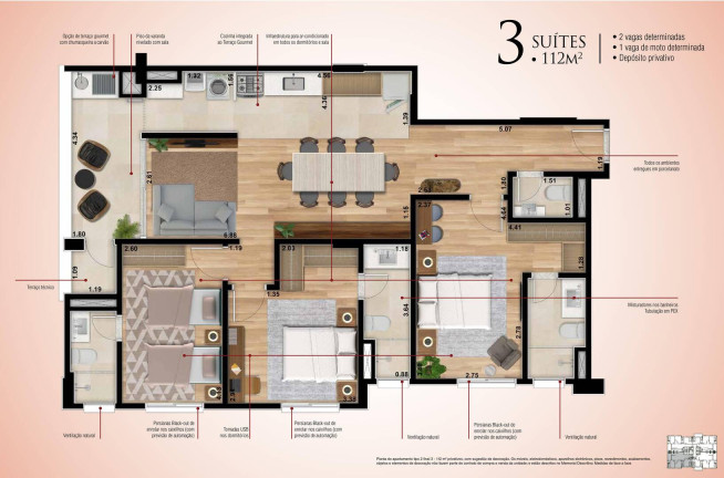 Imagem Apartamento com 3 Quartos à Venda, 112 m² em Jardim Alvinópolis - Atibaia