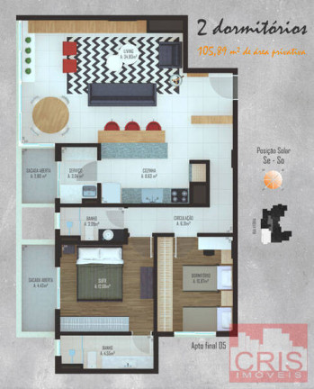 Imagem Apartamento com 2 Quartos à Venda, 105 m² em Cidade Alta - Bento Gonçalves