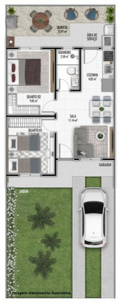 Imagem Casa com 2 Quartos à Venda, 42 m² em Estados - Fazenda Rio Grande