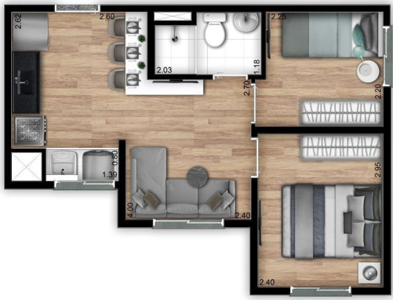 Imagem Apartamento com 2 Quartos à Venda, 32 m² em Jardim Da Pedreira - São Paulo