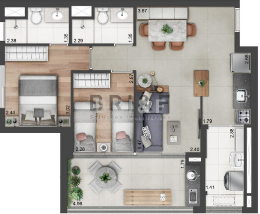 Imagem Apartamento com 2 Quartos à Venda, 64 m² em Alto Da Boa Vista - São Paulo