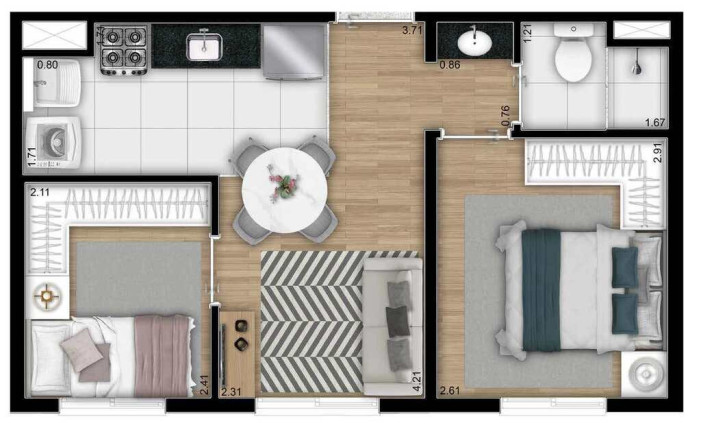 Imagem Apartamento com 2 Quartos à Venda, 32 m² em Vila Curuçá - São Paulo