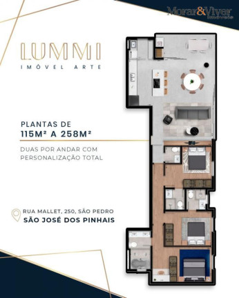 Imagem Apartamento com 3 Quartos à Venda, 116 m² em São Pedro - São José Dos Pinhais
