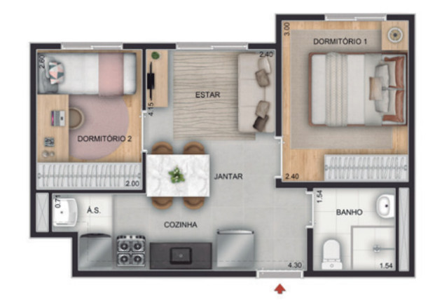 Imagem Imóvel com 2 Quartos à Venda, 33 m² em Vila Regente Feijó - São Paulo