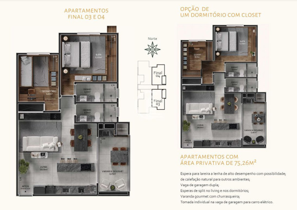 Imagem Apartamento com 2 Quartos à Venda, 75 m² em Panazzolo - Caxias Do Sul