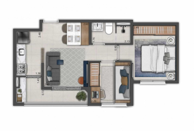 Imagem Imóvel com 1 Quarto à Venda, 31 m² em Pinheiros - São Paulo