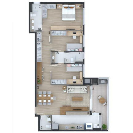 Imagem Apartamento com 2 Quartos à Venda, 91 m² em Ahú - Curitiba