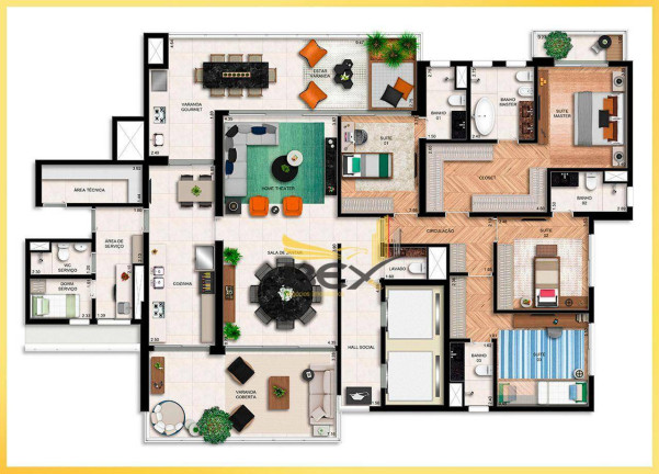 Imagem Apartamento com 4 Quartos à Venda, 282 m² em Alphaville Industrial - Barueri