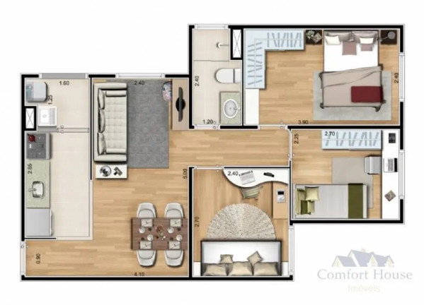 Imagem Apartamento com 3 Quartos à Venda, 53 m² em Paulicéia - São Bernardo Do Campo