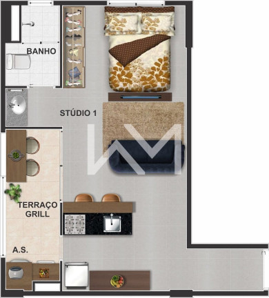 Imagem Studio com 1 Quarto à Venda, 36 m² em Macedo - Guarulhos Imagem Studio com 1 Quarto à Venda, 36 m² em Macedo - Guarulhos