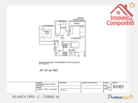 Imagem Apartamento com 2 Quartos à Venda, 37 m² em Aldeota - Fortaleza