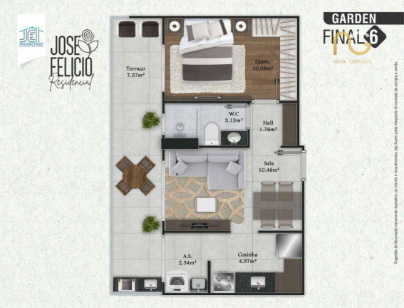 Imagem Apartamento com 1 Quarto à Venda, 43 m² em Mirim - Praia Grande