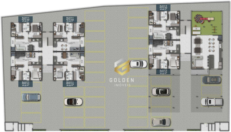 Imagem Apartamento com 2 Quartos à Venda, 46 m² em Areias - Tijucas