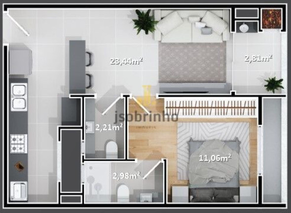 Apartamento com 2 Quartos à Venda, 50 m² em Nações - Balneário Camboriú