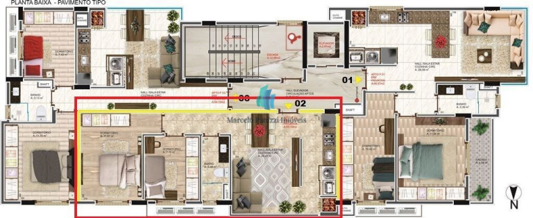 Imagem Apartamento com 2 Quartos à Venda, 53 m² em Borgo - Bento Gonçalves Imagem Apartamento com 2 Quartos à Venda, 53 m² em Borgo - Bento Gonçalves
